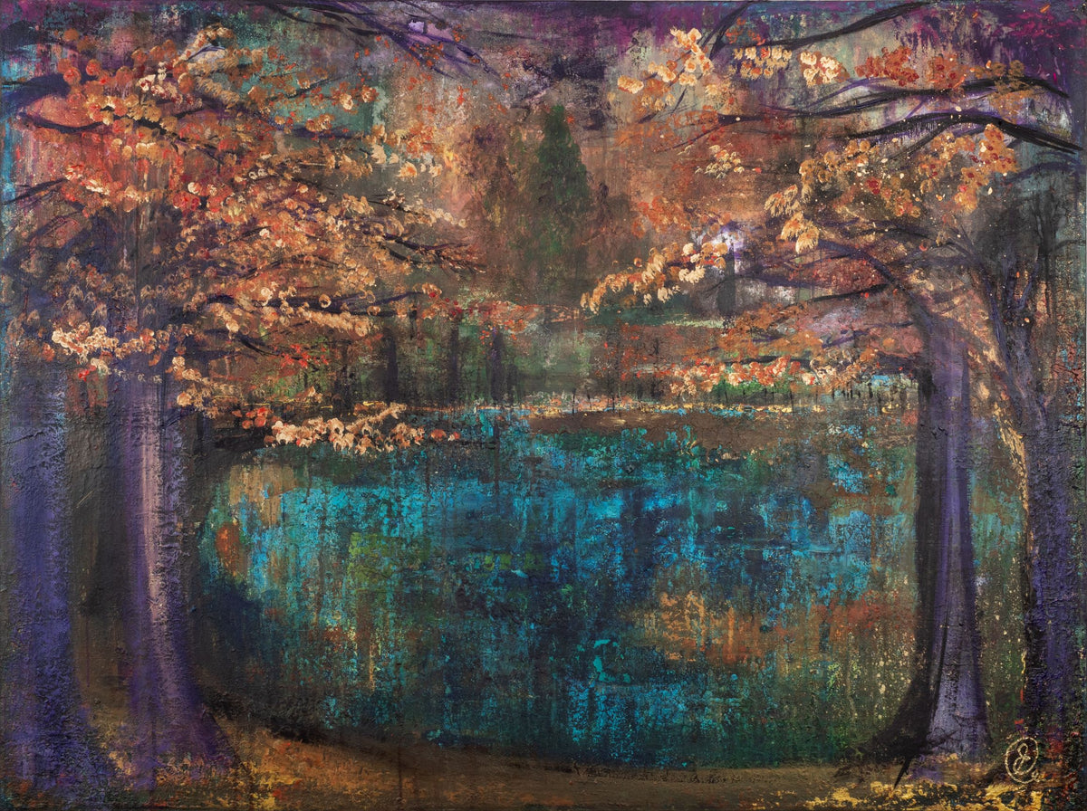 Autumn Lake - Seasonal Landscape Art Print by Emma Cooper – Emma