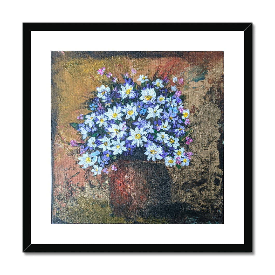 Potted Daisies Framed & Mounted Print