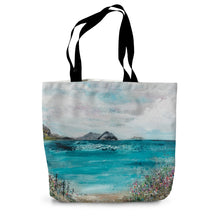 Load image into Gallery viewer, First to See the Sea Canvas Tote Bag
