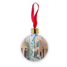Load image into Gallery viewer, Argegno Street Transparent Christmas bauble
