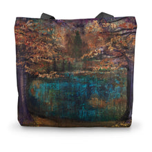 Load image into Gallery viewer, Autumn Lake Canvas Tote Bag
