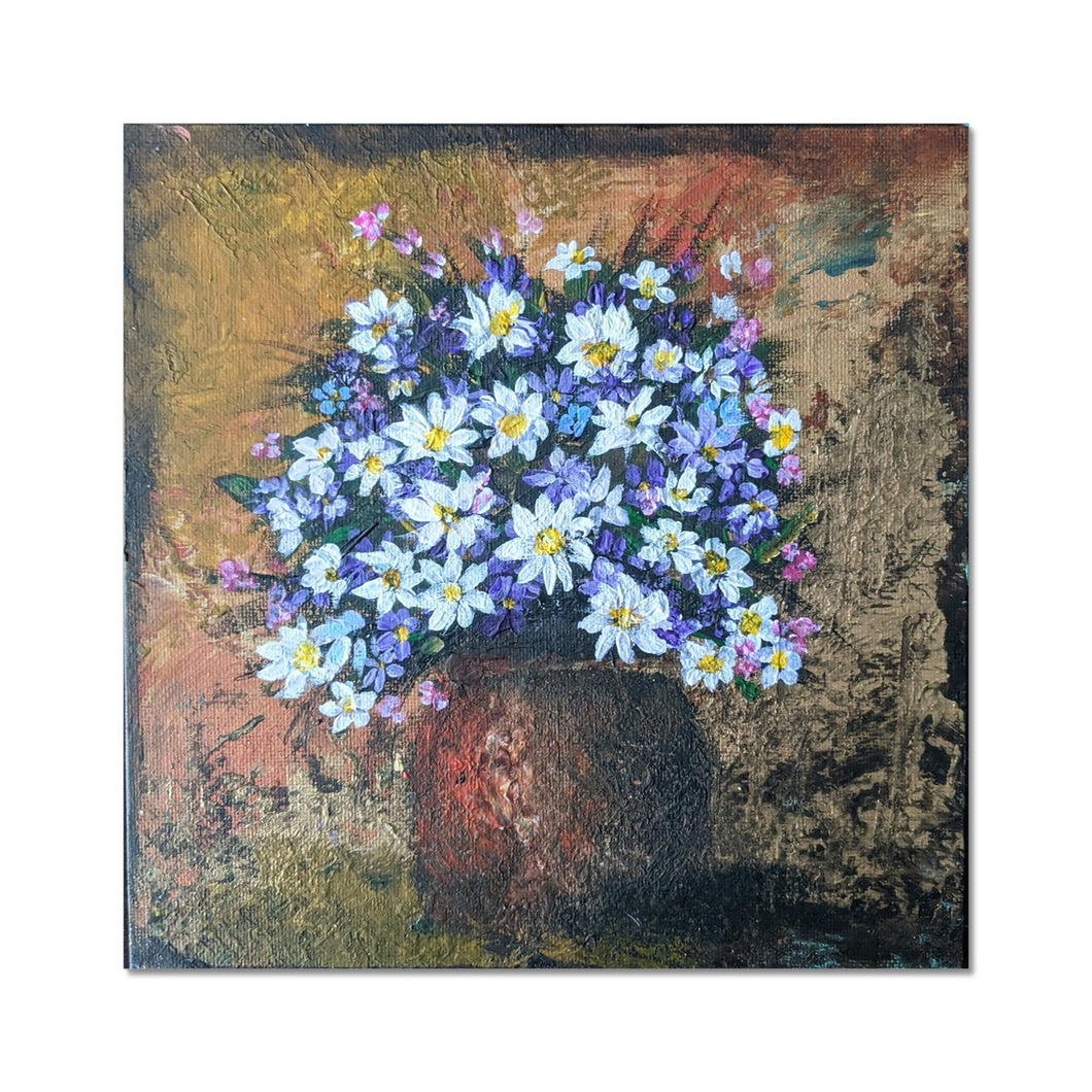 Potted Daisies Photo Art Print