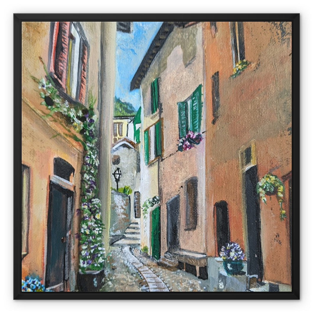 Argegno Street Framed Canvas