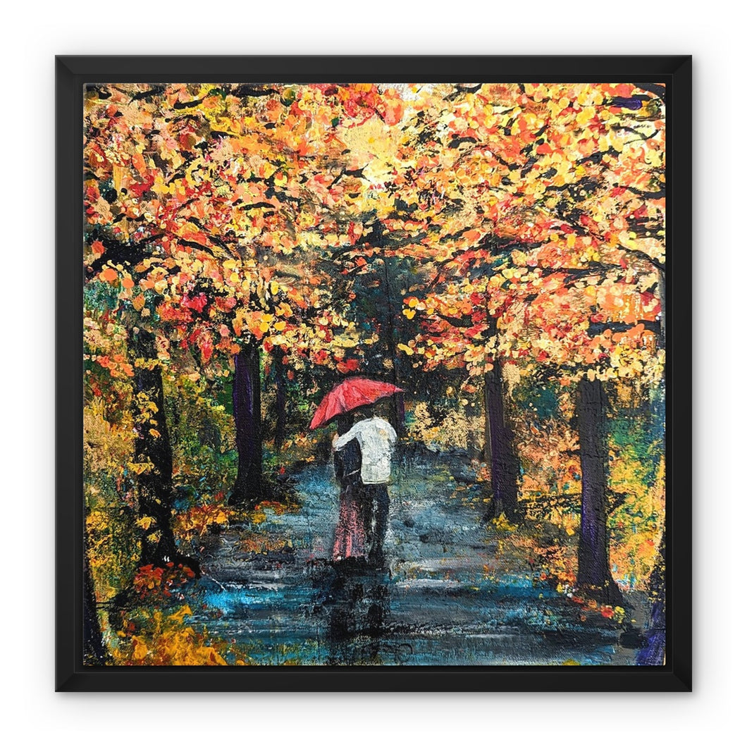Autumn Stroll Framed Canvas