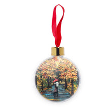 Load image into Gallery viewer, Autumn Stroll Transparent Christmas bauble
