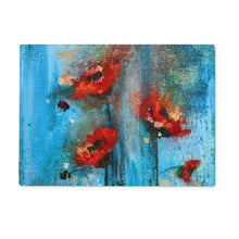 Load image into Gallery viewer, Poppy Burst Glass Chopping Board
