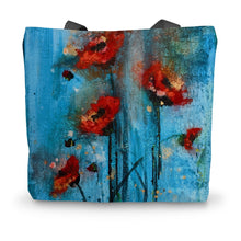 Load image into Gallery viewer, Poppy Burst Canvas Tote Bag
