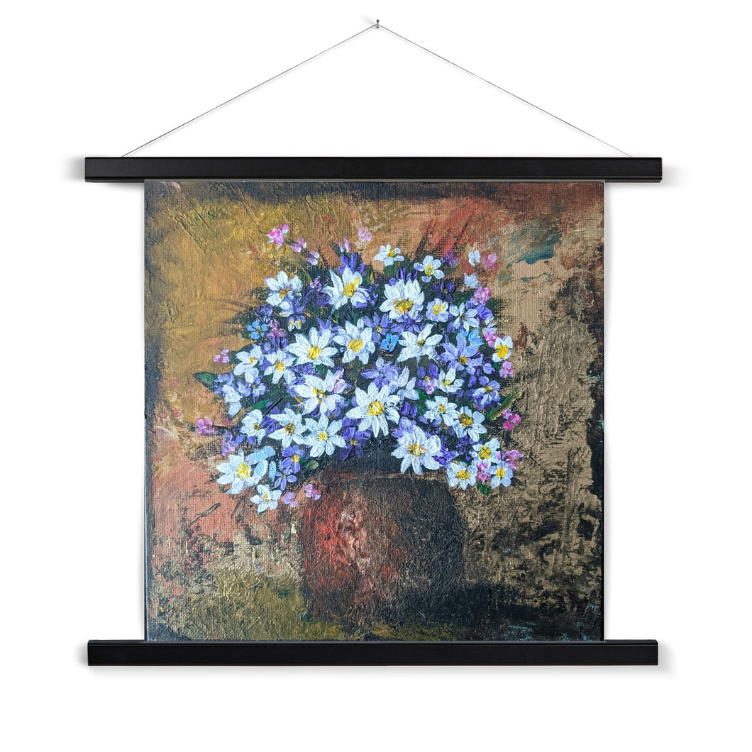 Potted Daisies Fine Art Print with Hanger