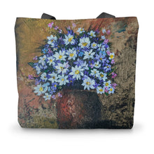 Load image into Gallery viewer, Potted Daisies Canvas Tote Bag
