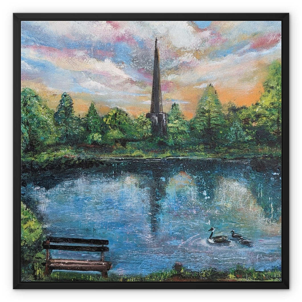 Lydney Lake Framed Canvas
