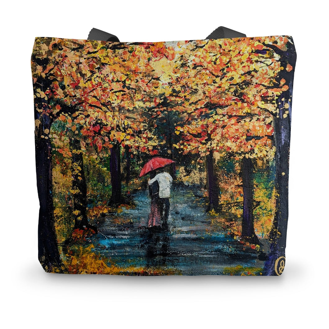 Autumn Stroll Canvas Tote Bag