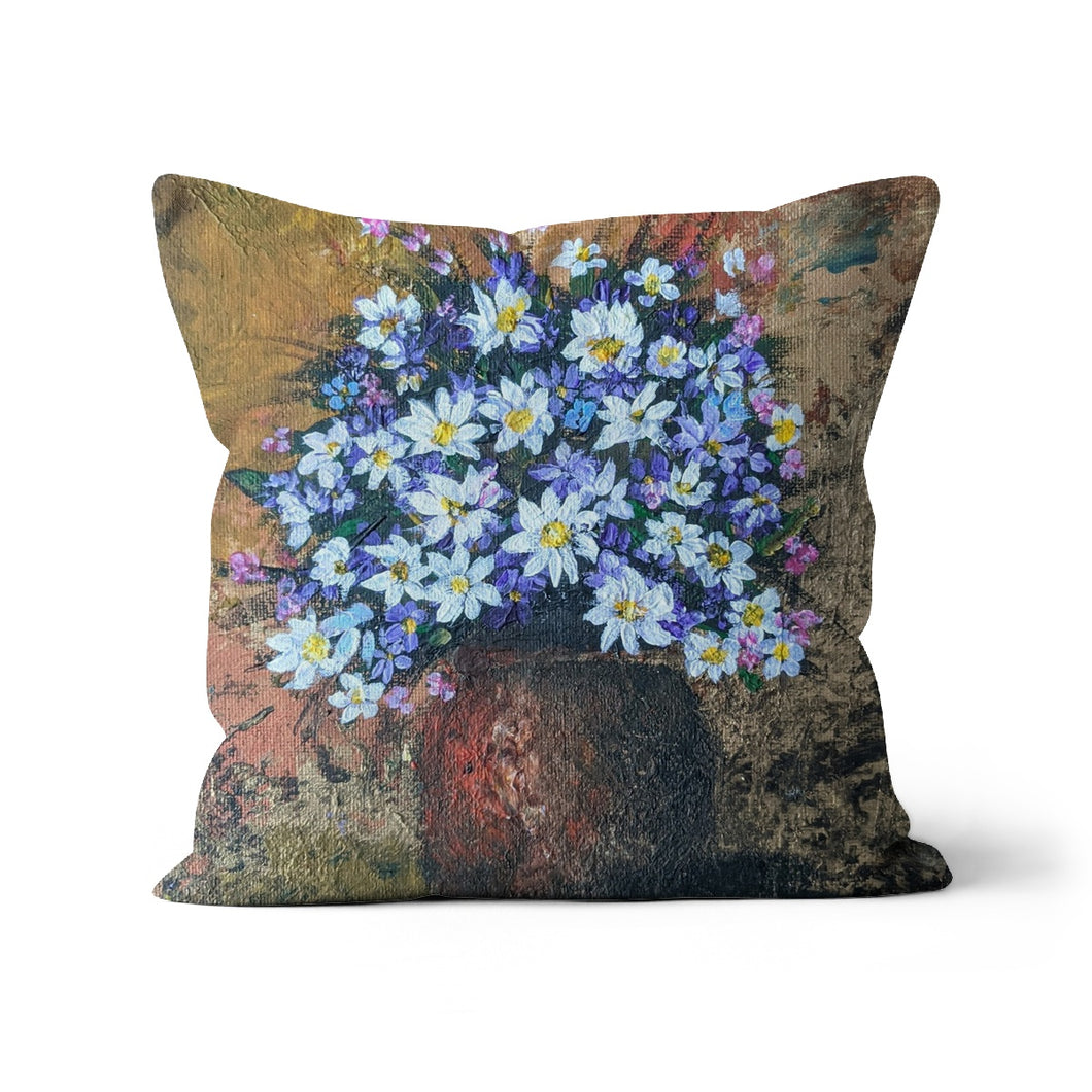Potted Daisies Cushion