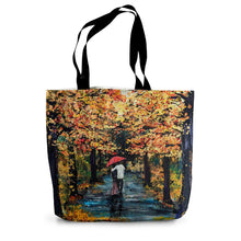 Load image into Gallery viewer, Autumn Stroll Canvas Tote Bag
