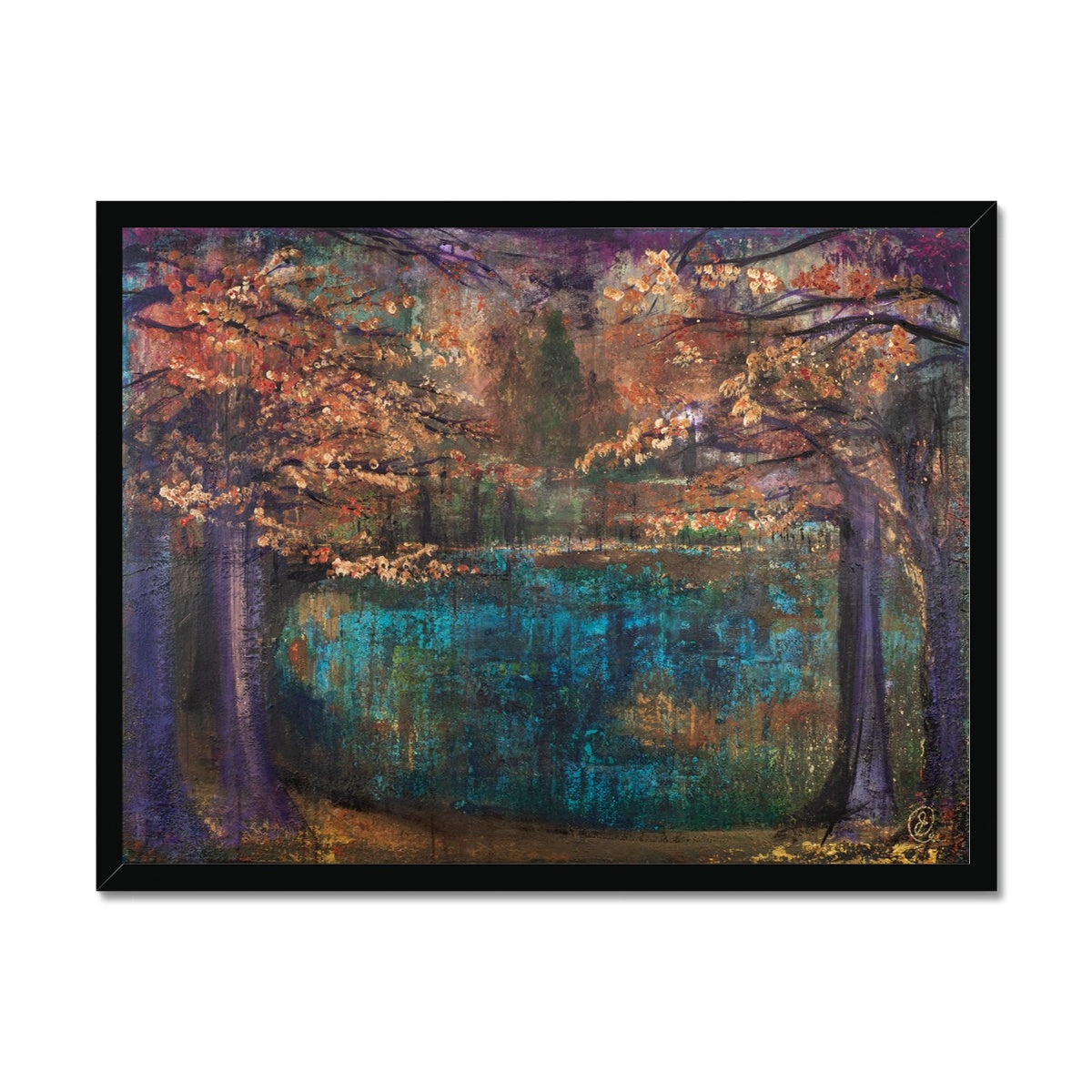 Autumn Lake - Seasonal Landscape Art Print by Emma Cooper – Emma