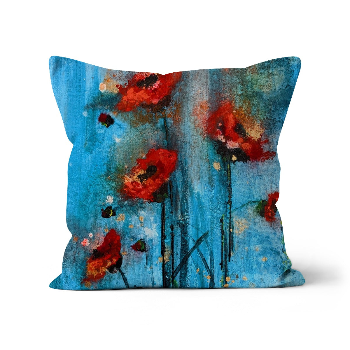 Poppy Burst Cushion Emma Cooper Art