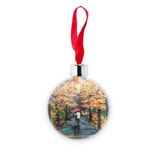 Load image into Gallery viewer, Autumn Stroll Transparent Christmas bauble
