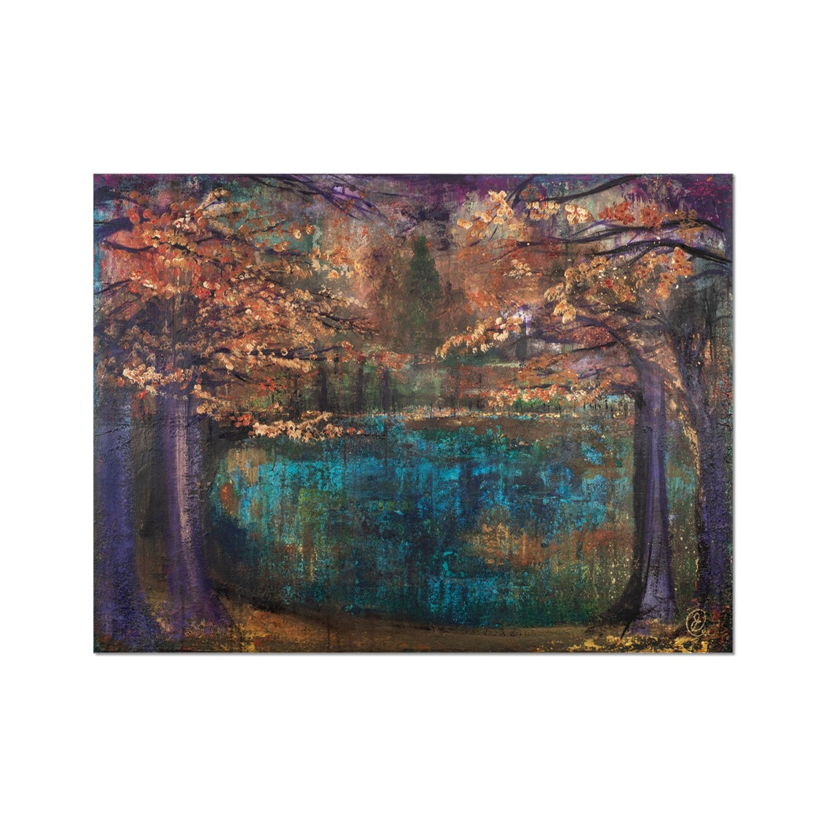 Autumn Lake - Seasonal Landscape Art Print by Emma Cooper – Emma
