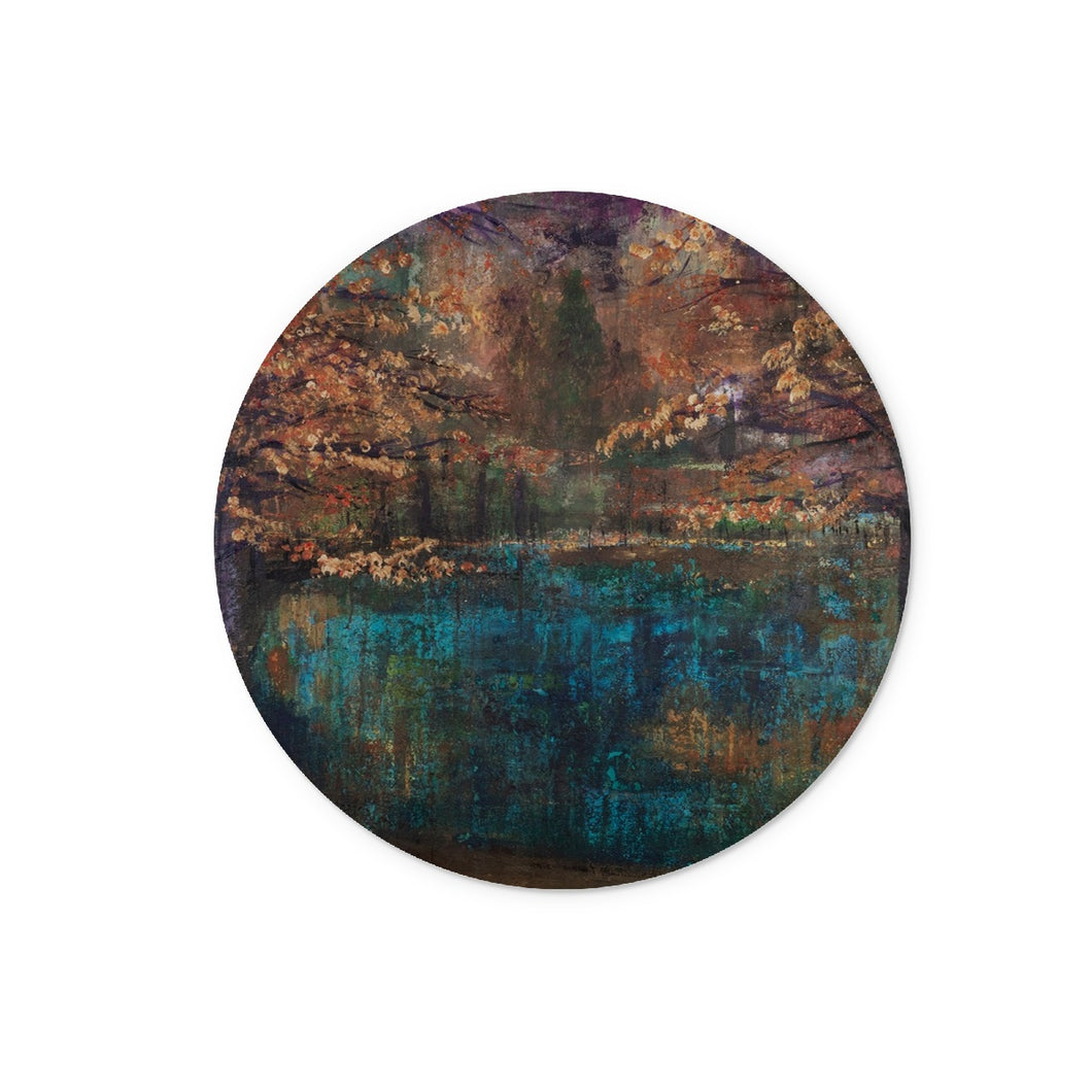 Autumn Lake Glass Chopping Board