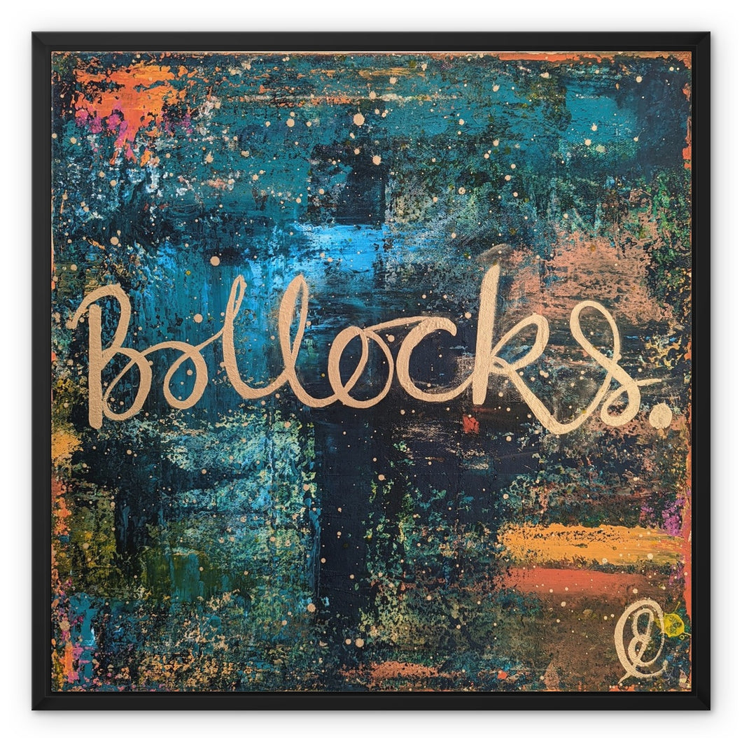 Boll*cks Framed Canvas